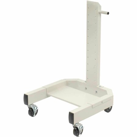 GLOBAL INDUSTRIAL 40inH Mobile Post with Caster Base, Beige 239146BG